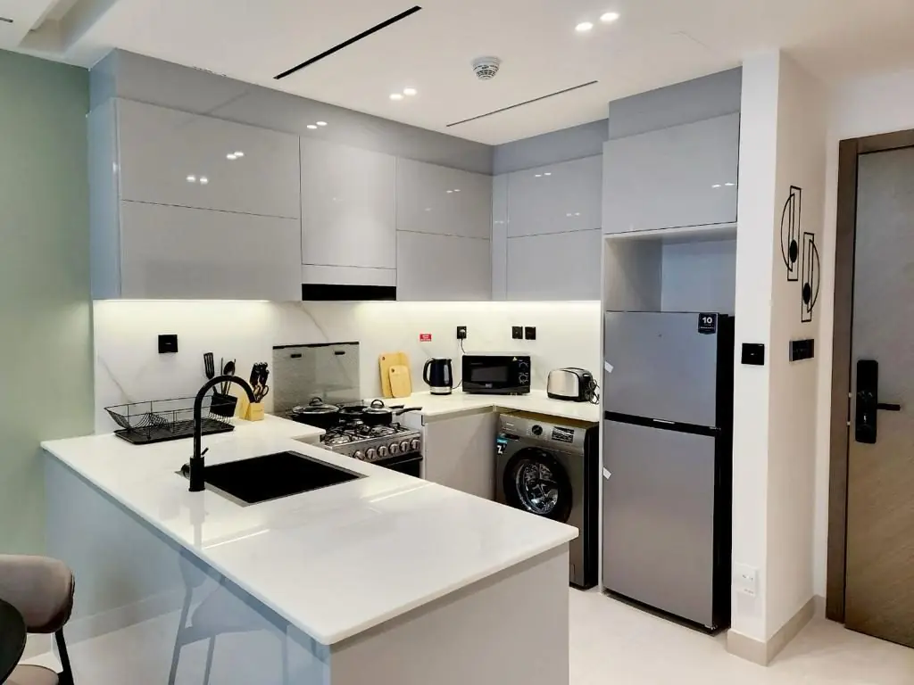 Fully equipped kitchen at Binghatti Canal