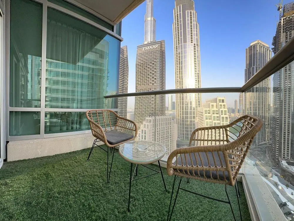 The Lofts Downtown, terrace with a direct Burj Khalifa view